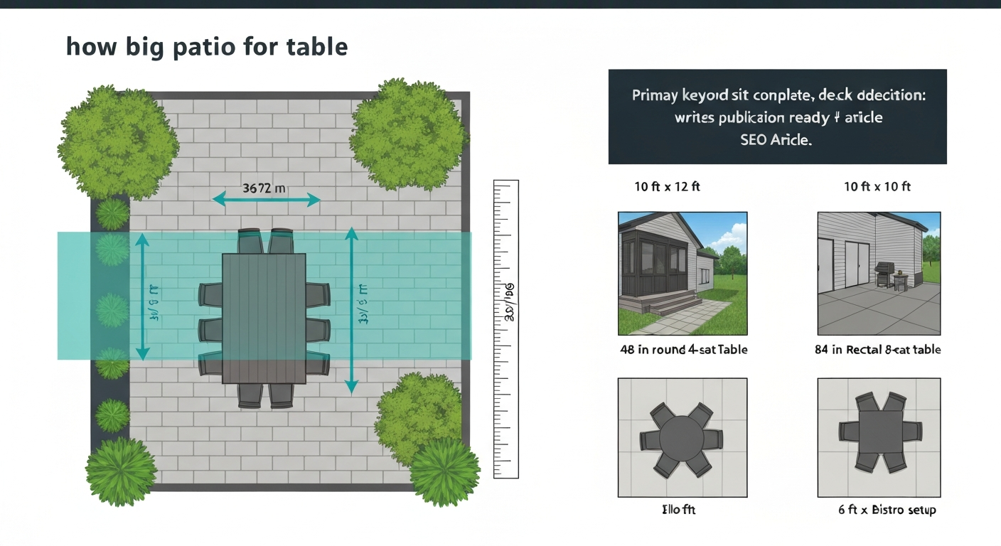 How Big Patio for Table: Exact Sizes, Clearances & Plans