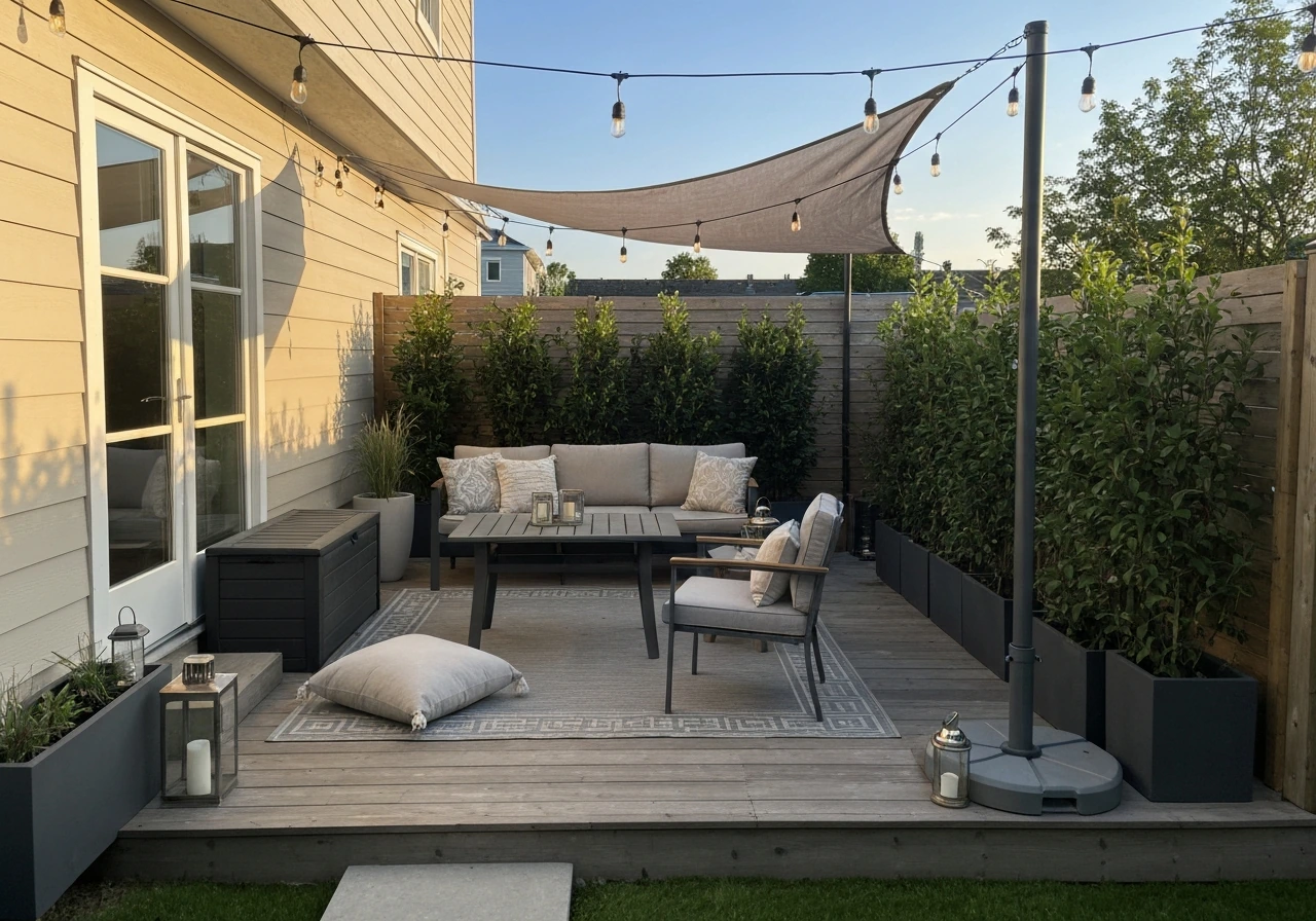what to put around a patio