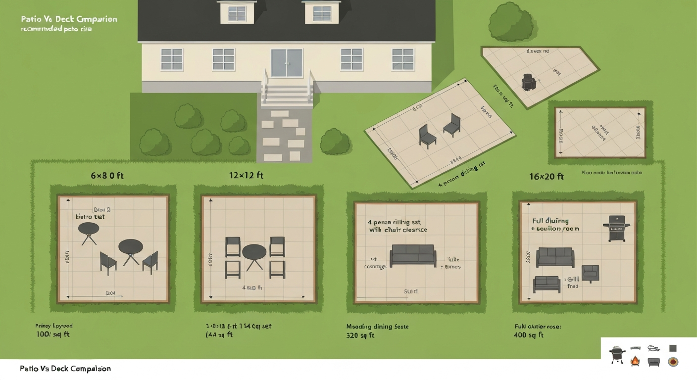 Recommended Patio Size: Ideal Dimensions for Dining, Seating